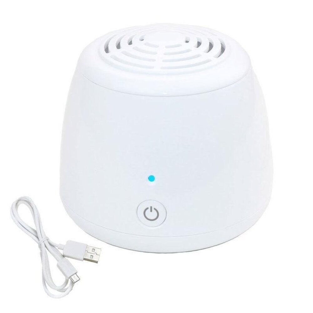 Rechargeable Mini Air Purifier‎ White Compact Design USB Charging Port